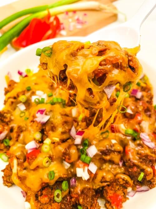 Cheesy Ground Beef and Peppers-image