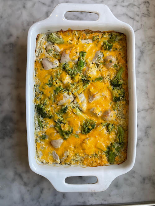 Orzo, Chicken, Broccoli and Cheddar Bake-image