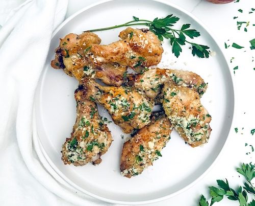 Garlic Parmesan Chicken Wings.