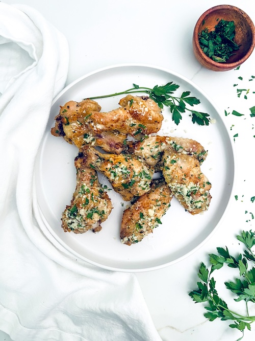 Garlic Parmesan Chicken Wings.