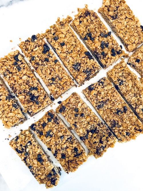 No bake rice crispy granola bars.