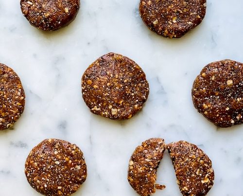 Honey almond breakfast cookies on a counter.