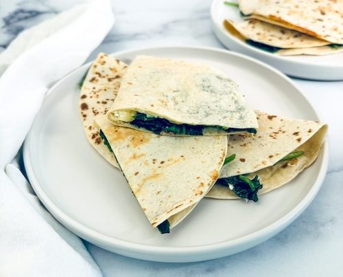 Greek style quesadillas.