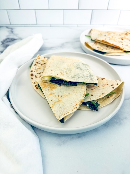 Greek style quesadillas.