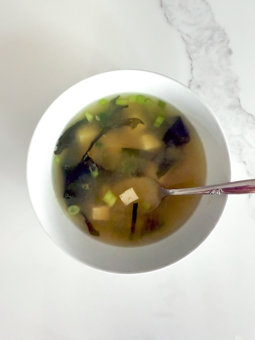 White miso soup.