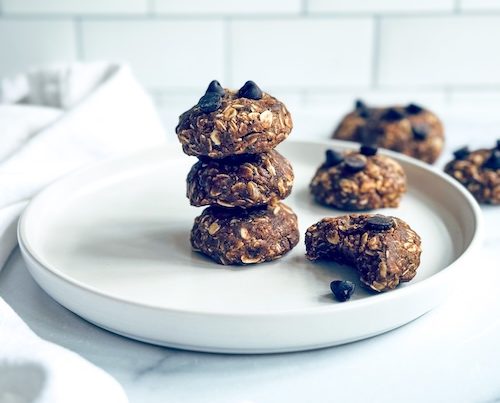 A stack of breakfast cookies.