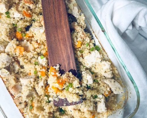 Chicken quinoa casserole.