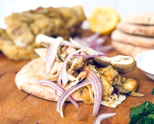 Shawarma loaf pan chicken.