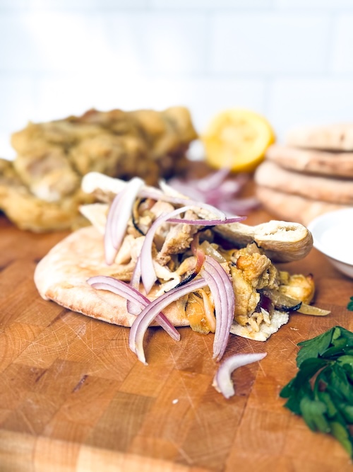 Shawarma loaf pan chicken.