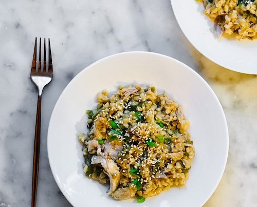 Miso chicken and grain bowls.
