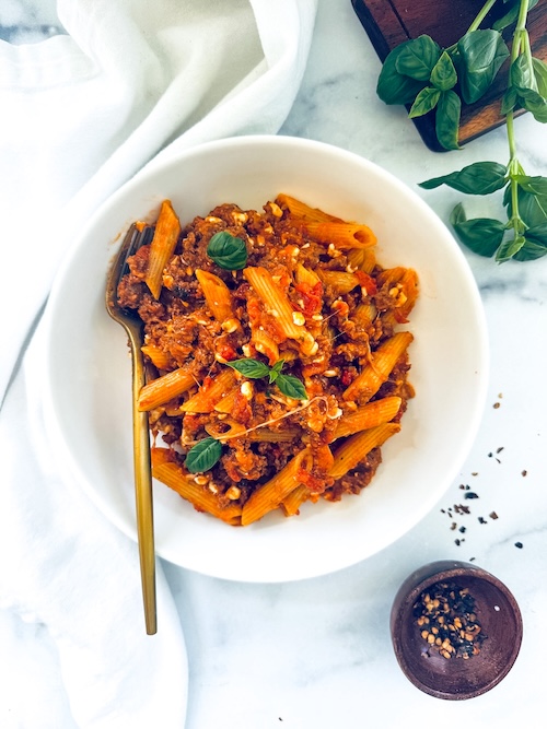 High protein penne lasagna.